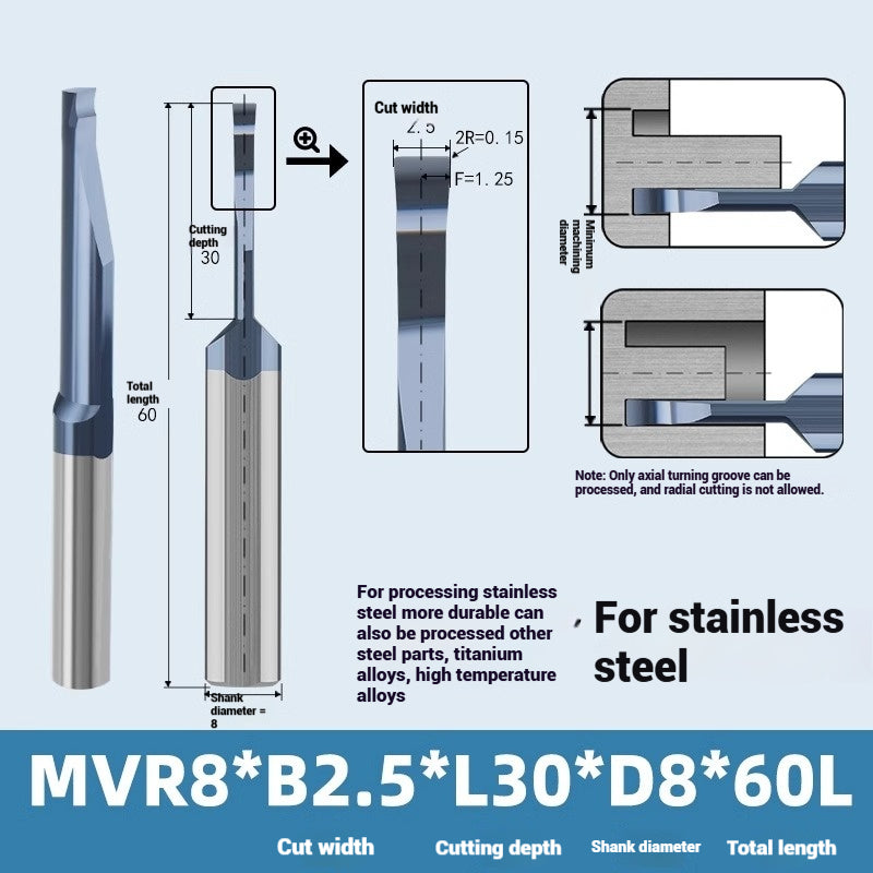 1139-MVR tungsten steel alloy large depth of cut groove cutter stainless steel, copper and aluminum with small hole coating boring cutter anti-vibration face groove cutter Shandong Denso Pricision Tools Co.,Ltd.